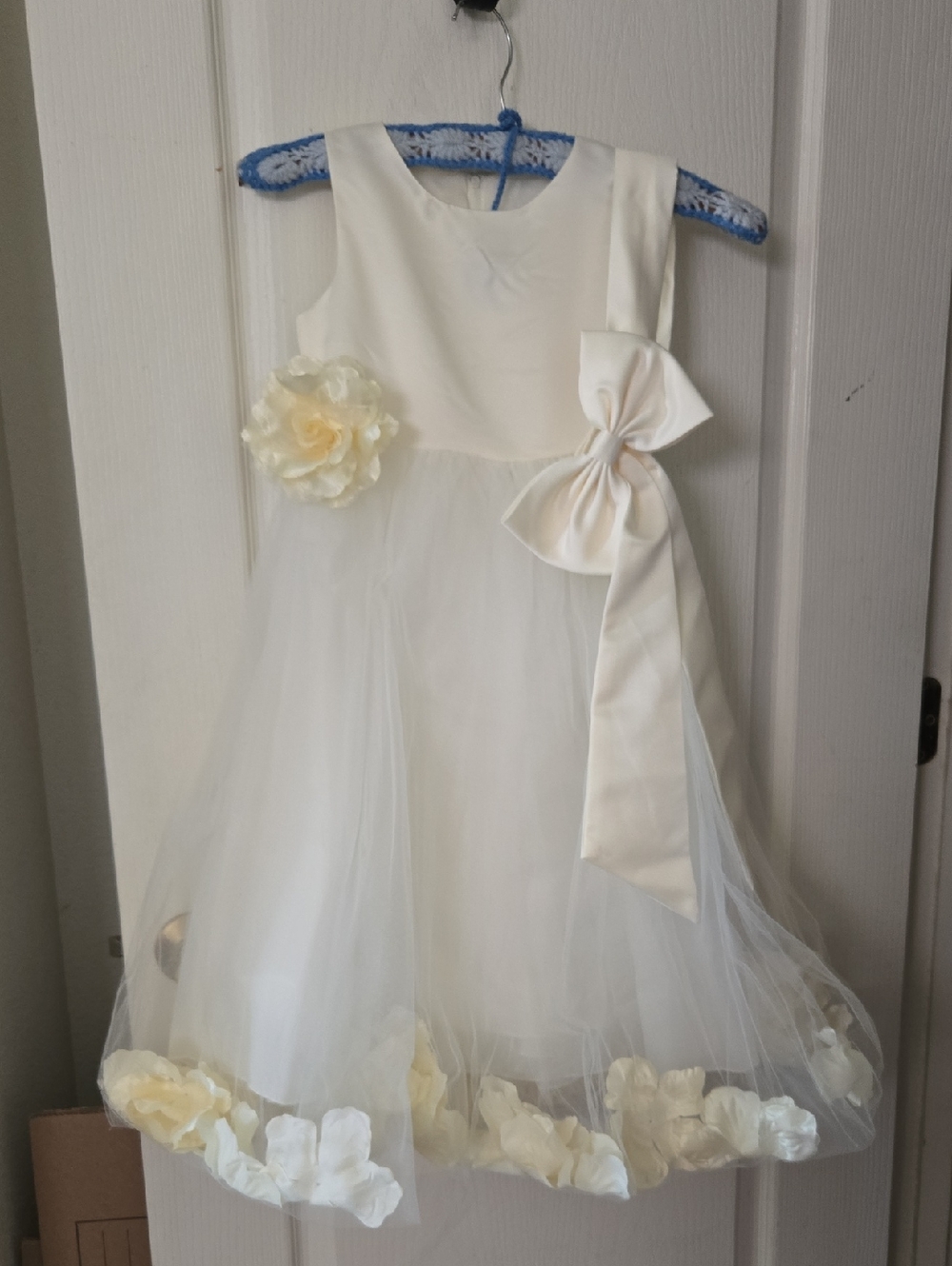 Ivory Flower Girl Dress with Bow Sash